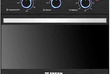 مقلاة هوائية وفرن F25BL من فريش، لون أسود، 25 لتر، 1600 وات