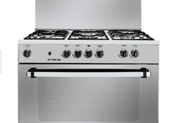 بوتجاز فريش 5 شعلة,-60/90 سم جامبو ستار نص امان فضي سطح ستالس