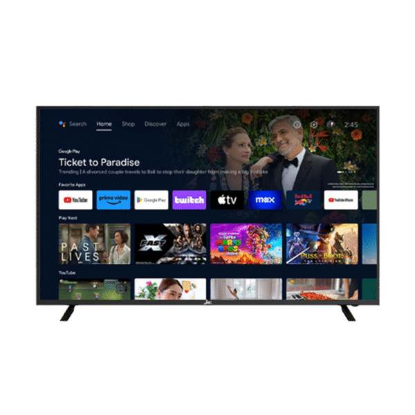 تلفزيون سمارت جاك, 55 بوصة، NGLD-155N- JB631 ،4K ,UHD, LED - اسود جوجل تي في