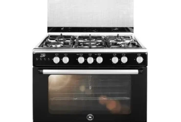 بوتجاز يونيون اير  5 شعلة - 80×60 سم اسود سطح ستانلس ستيل  حامل زهرجوستو ديجتال