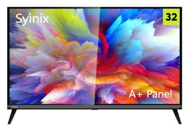تلفزيون ساينيكس 32 بوصة LED بدون إطار – HD، لوحة A+، ريسيفر مدمج، ريموت موحّد – موديل 32E61M-S