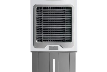 مبرد هواء 90 لتر متنقل من يونيون اير ديجتال برموت كنترول مع خزان ثلج علوي-لون فضي