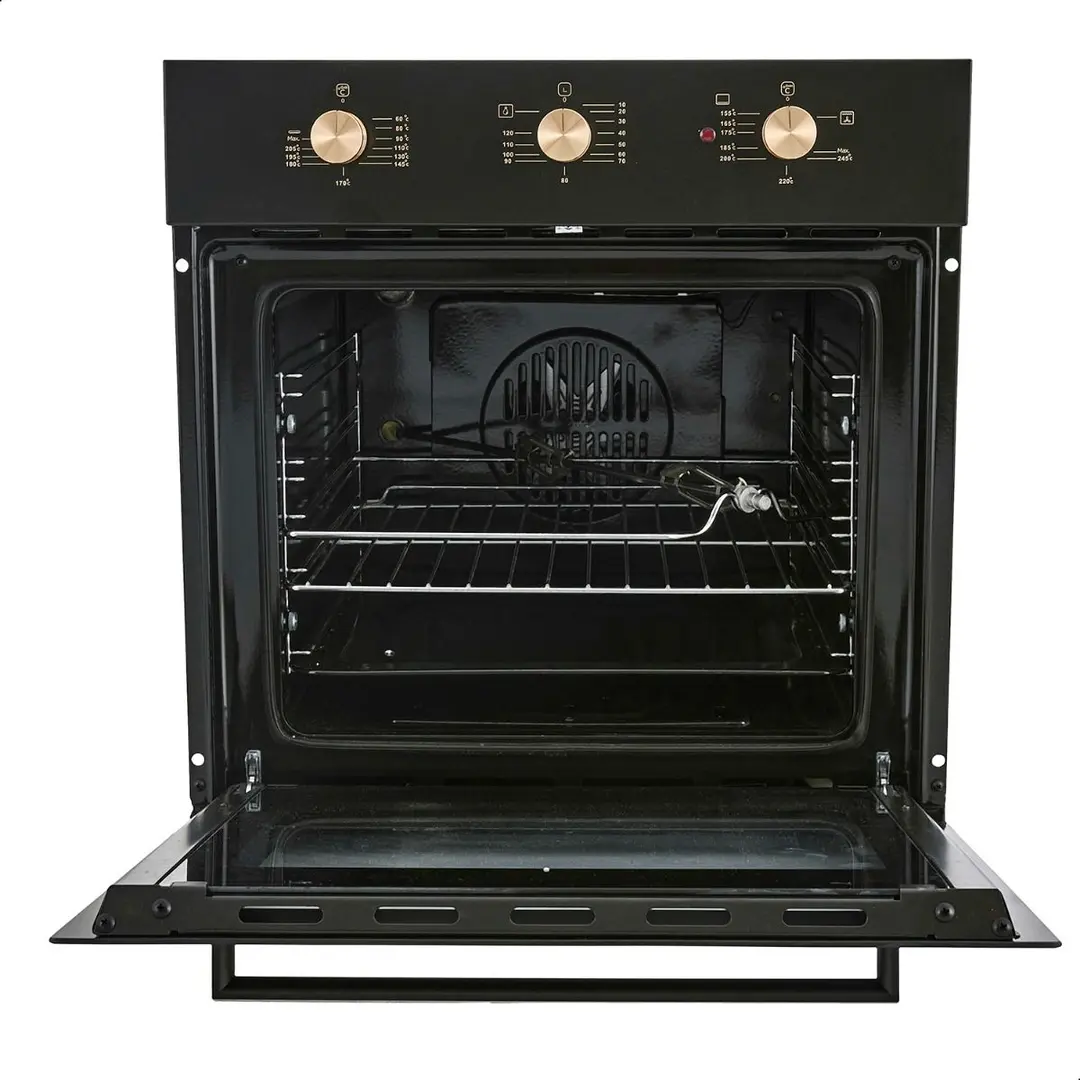 ⁦فرن بلت ان فريش، 60 سم، غاز، شواية كهربائية، باب هيدروليك،  - اسود⁩ - الصورة ⁦2⁩