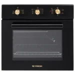 فرن بلت ان فريش، 60 سم، غاز، شواية كهربائية، باب هيدروليك،  - اسود