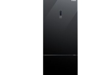 ثلاجة فريش فريزر سفلي 530 لتر زجاج أسود