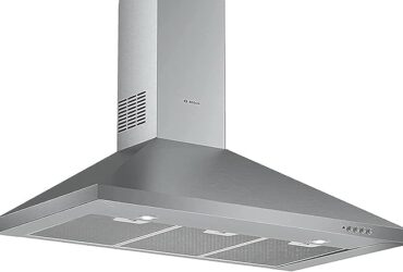 شفاط بمدخنة للطبخ يركب على الحائط مصنوع من ستانلس ستيل مقاس 90 سم بتدفق 380 متر مكعب في الساعة و3 سرعات، من السلسلة 2 من بوش - DWP94CC50T