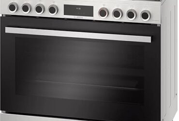 بوتاجاز غاز HIZ5G7W59S قائم بذاته، 5 شعلات، من الفولاذ المقاوم للصدأ، سلسلة 8 من بوش، 90 سم، 147 لتر