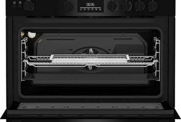 بوتاجاز قائم بذاته من بيكو 2مروحة، مروحة تبريد،وتسخين غاز، 90 سم اسود ديجتال BGGR11225GB