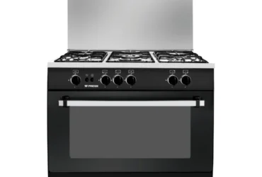 بوتجاز غاز فريش 5 شعله 60/90 جامبو ستار-شواية واشعال امان فرن وشواية اسود