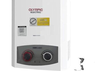 سخان مياه غاز أوليمبيك  - 6 لتر مع محول – موديل 945105586 – أبيض