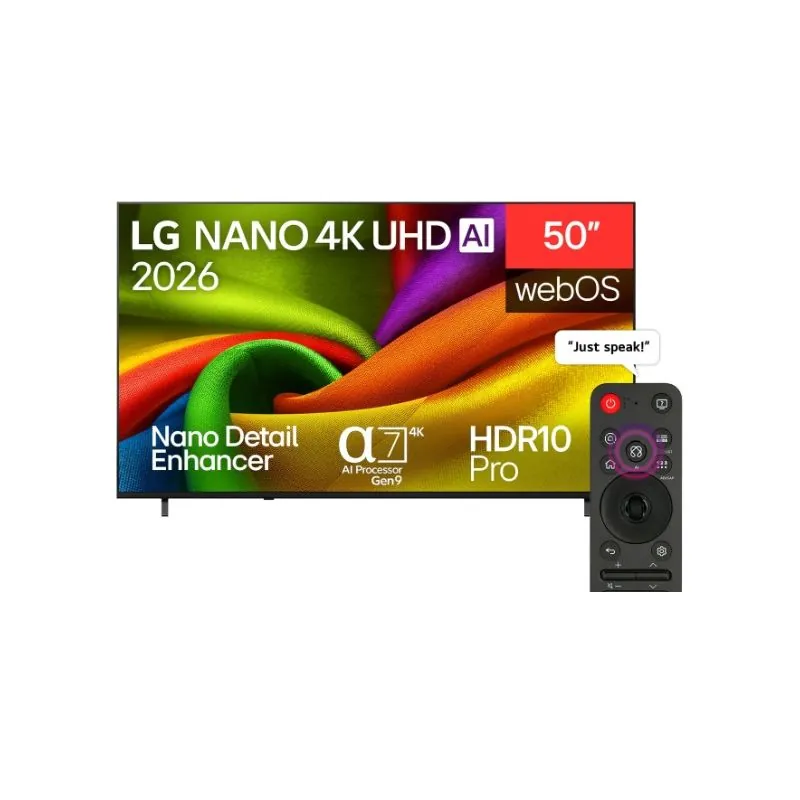 lg-50-inch-nano-ai-nu85-4k-smart-tv-magic-remote-50nu850b6la تلفزيون LG سمارت 50 بوصة UHD 4K UA85 ريموت ماجيك، HDR10 – موديل 50UA84006LA.AFU - الصورة 1