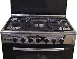 بوتجاز غاز 5شعلة شيف كوك استانلس كامل  مقاس 60/80 بمروحة