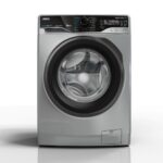 غسالة زانوسي أوتوماتيك ستيم ماكس 9 كيلو فضي , موتور انفرتر باب فضي غامق