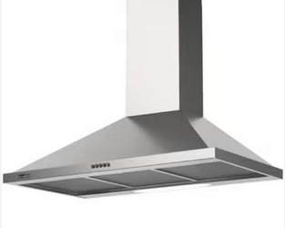 شفاط هرمي 90سم ستالس 3فلتر 650متر مكعب ساعه جوستو من يونيون اير  Justo 90