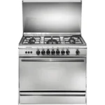 بوتاجاز غاز  5 شعلة، يونيفرسال تربو / كلاسيك، 90×60 سم استانلس ستيل بمروحة  8905 NCF-ST