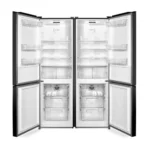 ⁦يونيون إير ثلاجة توينز كومبي 840 لتر ديجيتال زجاجى اسود URN-600CLBLG1A-DTXHRM⁩ - الصورة ⁦2⁩