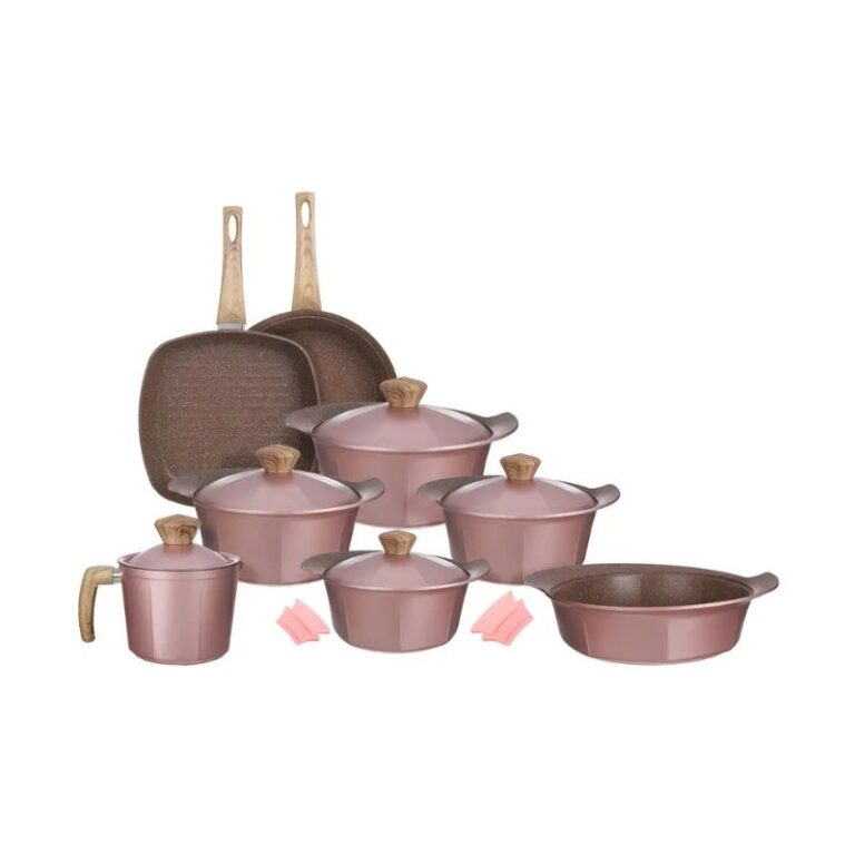 طقم حلل جرانيت من إيديال هوم 17 قطعة