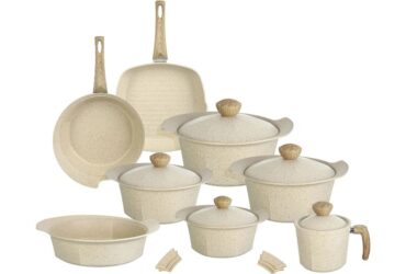 طقم حلل جرانيت من إيديال هوم 17 قطعة