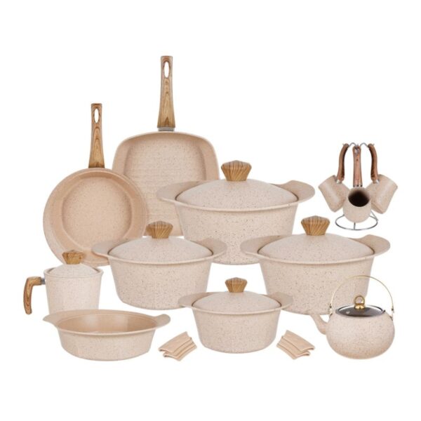 طقم حلل جرانيت من إيديال هوم 23 قطعة