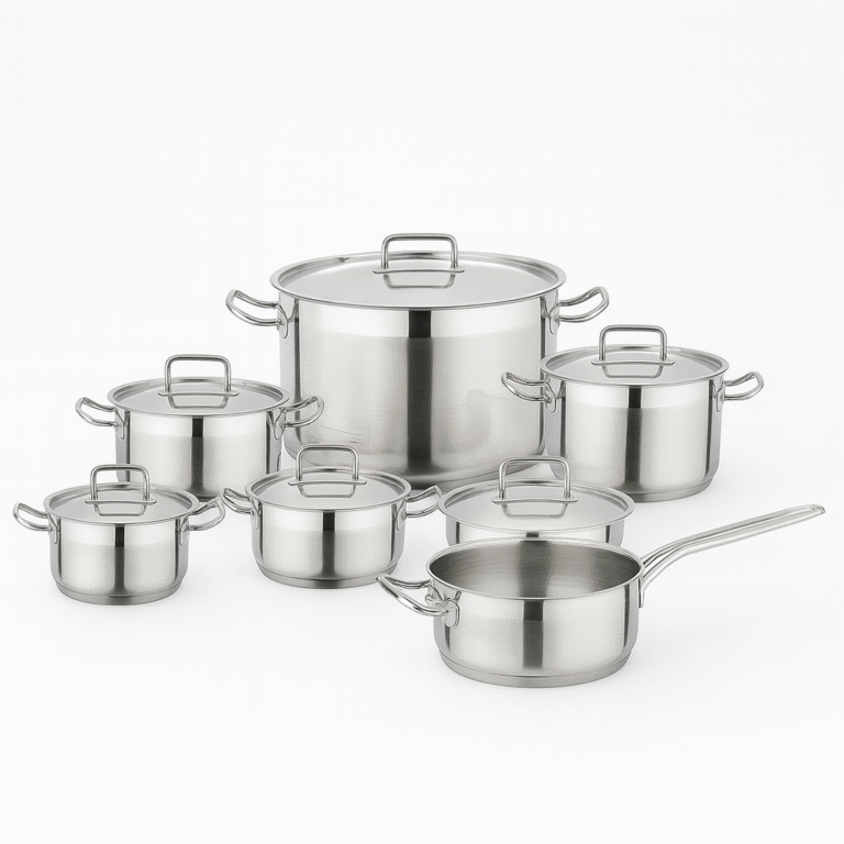 طقم حلل استانلس 12 قطعة مقاس 30