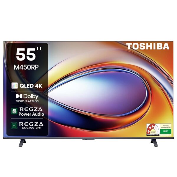 شاشة توشيبا 55 بوصة 4K QLED سمارت بصوت Dolby وVoice Control
