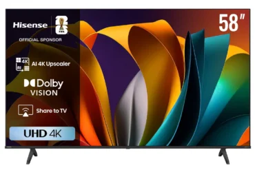 Hisense شاشة تلفزيون سمارت ، مقاس 58 بوصة ، D LED ، دقة 4K UHD ، بلا - 58A6N
