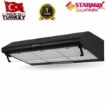 شفاط بلت إن ستار ماكس 90 سم مسطح أسود 2 موتور | SM-90F BL-CLASSIC